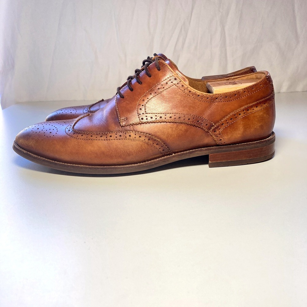 Florsheim Rucci Wingtip Oxford Mens 11M 11 Ortholite Memory Foam Comfort Brown